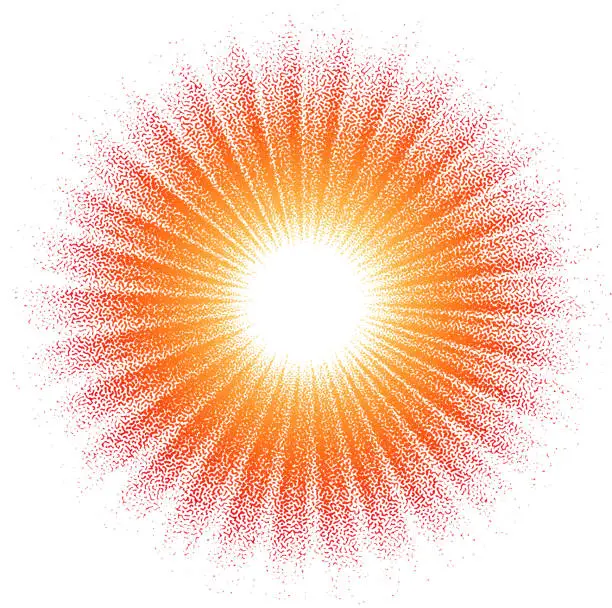 Vector illustration of Sunburst background with Zoom Effect