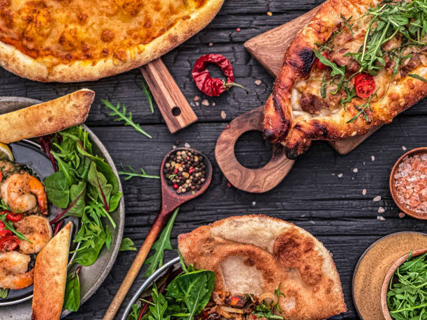 istock Dining table full of food 1465457818