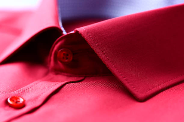 istock Close up of men's red shirt. Copy space. 1465458230
