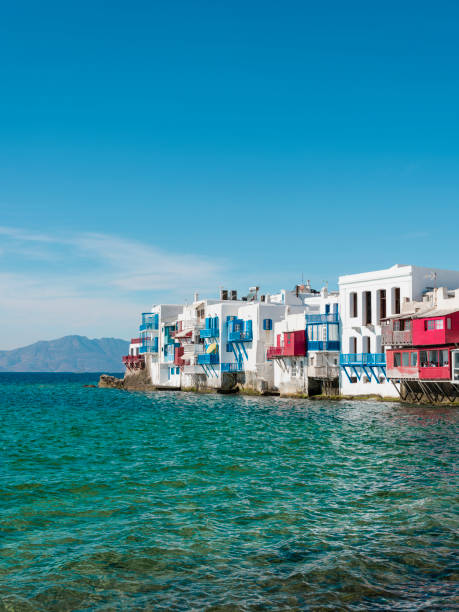 Mykonos, Greece. Waterfront in Little Venice, Mykonos.