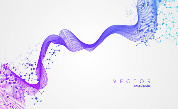 Abstract molecules design. vector art illustration