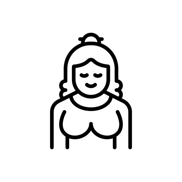 Daughter female child Icon for daughter, female child, girl, gal, lass, little, wench, damsel wench stock illustrations