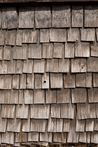 istock Old Rustic Weathered Chalet wall wooden texture  wood Gray - brown background 1465459487