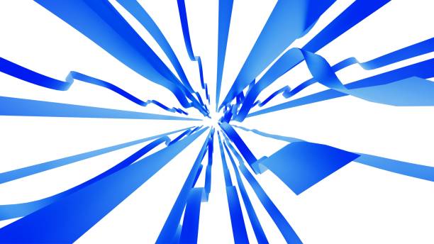 istock Background illustration of blue ribbon tape radiating 1465464288