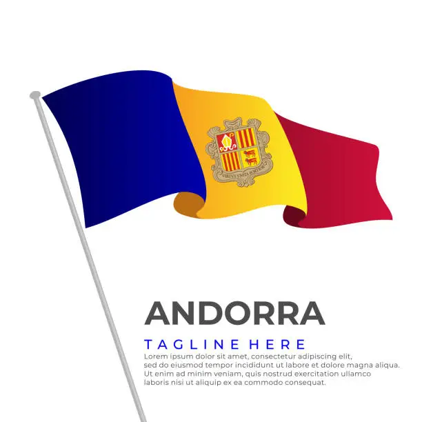 Vector illustration of Template vector Andorra flag modern design