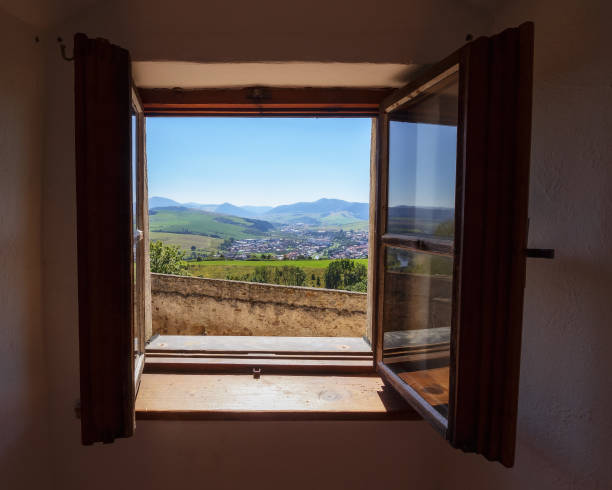istock view from the open old wooden window 1465471017