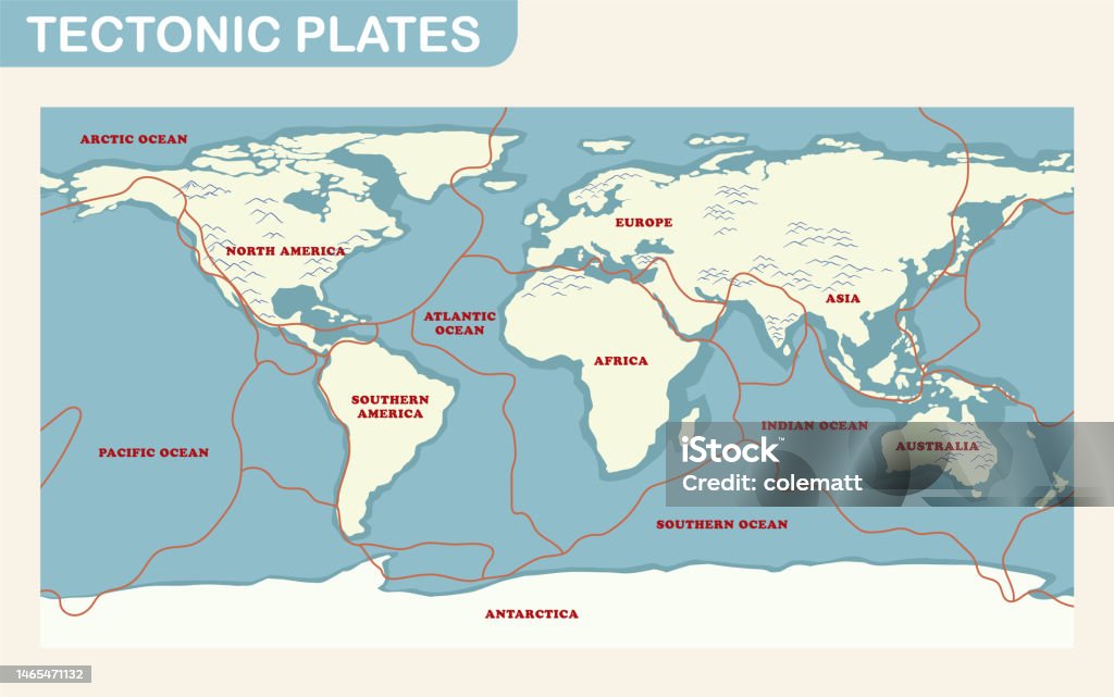 Example Extensive Tectonic Tectonic Plates And Landforms Stock Illustration - Download Image Now ...