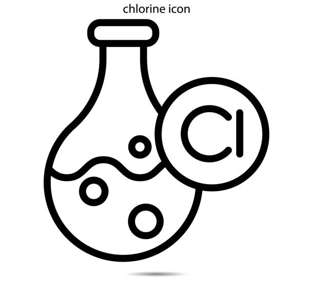 chlorine icon chlorine icon vector illustration graphic on background chlorine stock illustrations