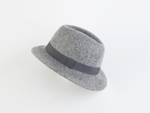 Gray hat isolated on white background
