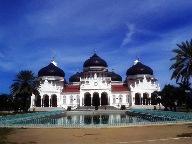 Great mosque of baiturrahman. Located in Banda Aceh City, Indonesia. Stock photo for Ramadhan and Ied Fitri