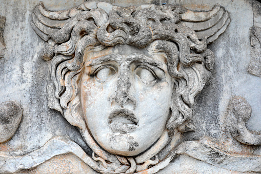 A damaged statue in Ostia Antica