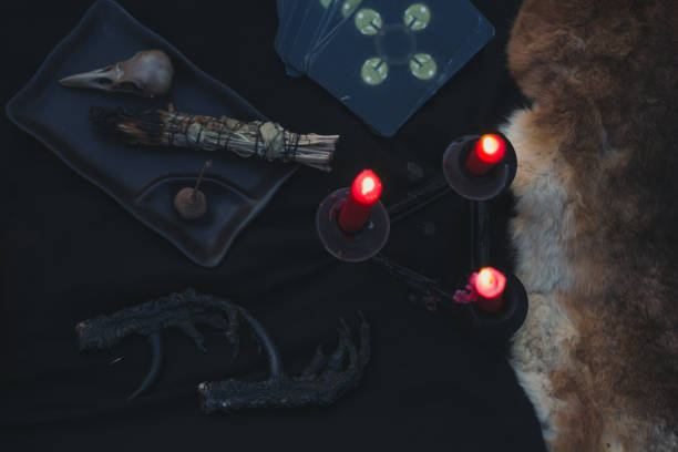 istock Close up divination on candles concept photo 1465478156