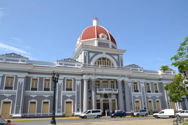 istock Town hall, blue and white building 1465482677