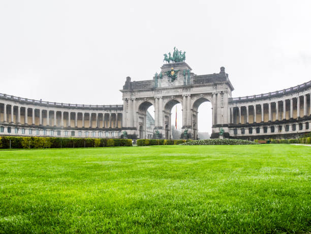 istock Triumphal arch in Cinquantenaire Parc in Brussels, Belgium 1465484406