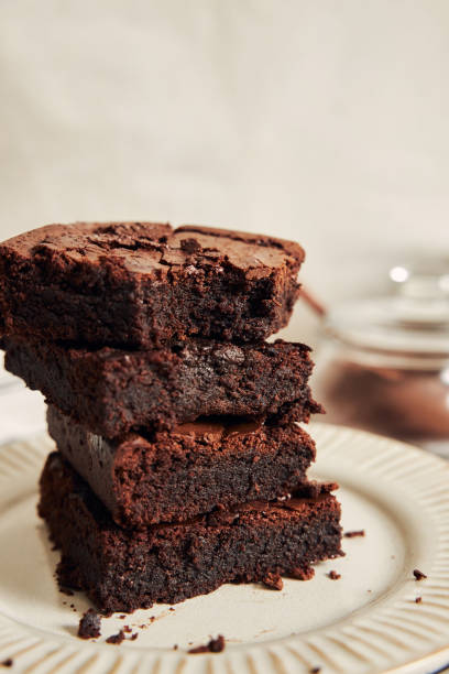 istock Vertical shot of deliciously prepared Brownies on a table 1465484655