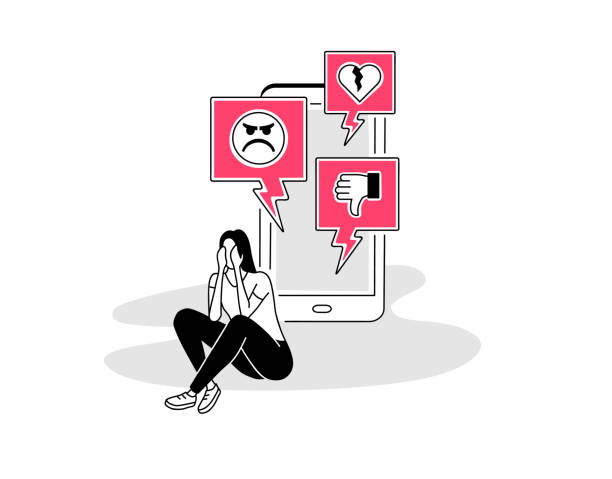 istock Illustration of a cyberbullying symbol 1465484699