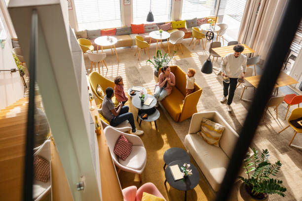 istock High Angle View Of A Busy Restaurant And Cafe 1465485204