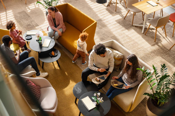 istock High Angle View Of A Busy Restaurant And Cafe 1465485237