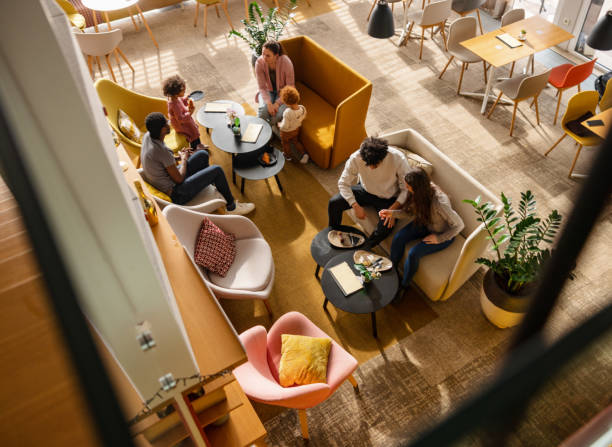 istock High Angle View Of A Busy Restaurant And Cafe 1465485238