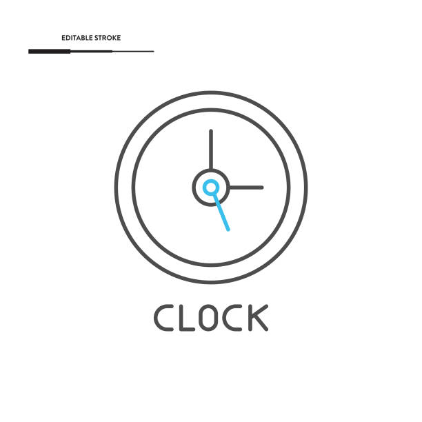 illustrazioni stock, clip art, cartoni animati e icone di tendenza di design vettoriale dell'icona dell'orologio. - white background color image alarm clock deadline