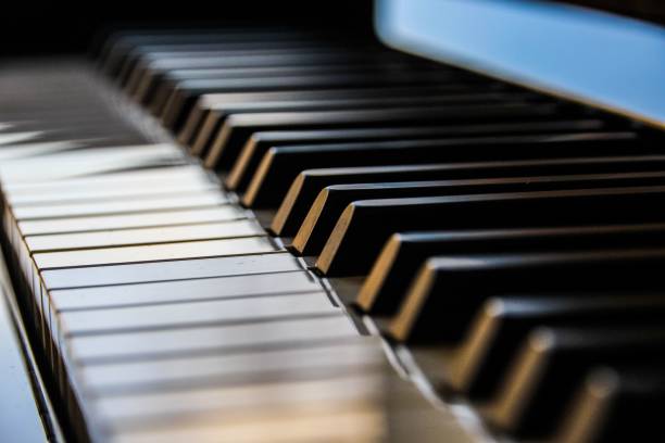 istock Closeup shot of piano keys 1465489863