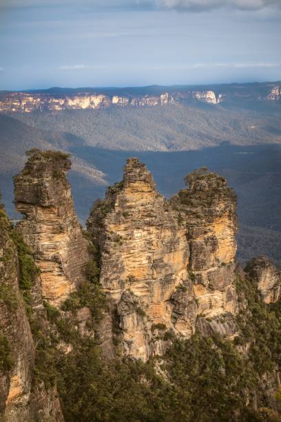 istock Scenic landscape in Three Sisters Echo Point, Blue Mountains in Sydney Australia 1465492396