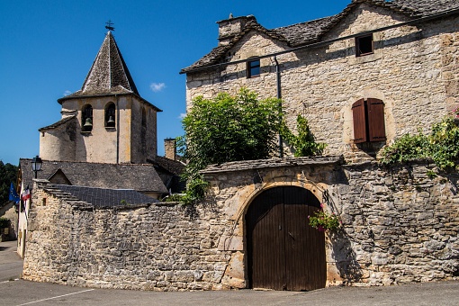 A beautiful shot of Saint George Church in Lozere, France on a sunny day
