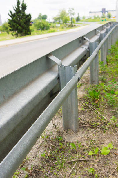istock Street barrier next to a road 1465495907