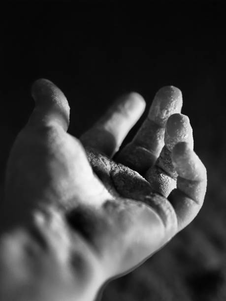 istock Grayscale of human hand 1465500104