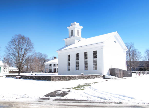 istock Country church in the winter 1465500996