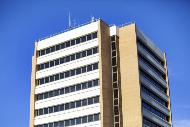 istock Business building against the blue sky 1465501559
