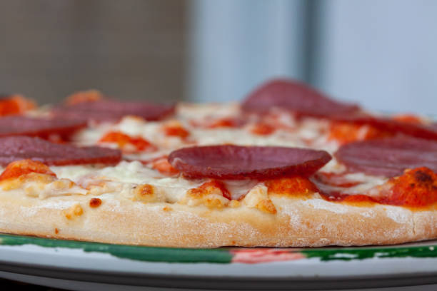 A tasty hot peperoni pizza
