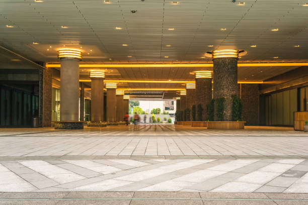 istock Illuminated beautiful corridor in a building 1465510245