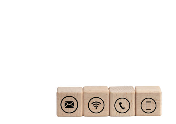 istock Website page contact us or e-mail marketing concept, Customer support hotline Contact us people connection. cube wood with the email, call phone, address 1465514542