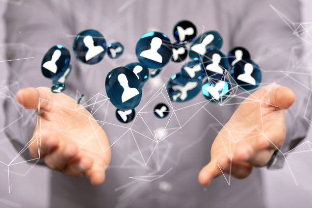 istock 3D rendered videoconference connecting a group of people 1465516689