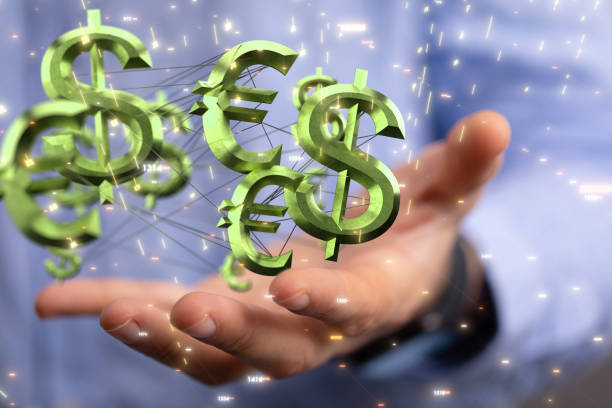 istock 3D rendering of a euro and dollar signs on a blurry background 1465516710