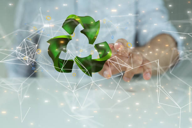 istock Human hand showing a concept of recycling - 3d rendering ecology 1465518201