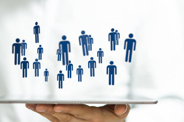 istock 3D rendering of an Abstract technology group and social network connection on a blurry background 1465518328