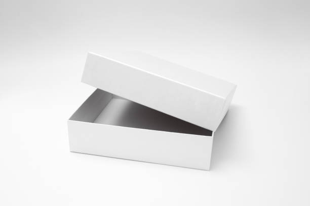 istock White textured opened box, gift mockup on white background.High resolution photo. Blank White Product Package Box Mock-up. Container, Packaging Template on white. Cardboard box. 1465524216