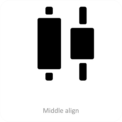 Middle Align Stock Illustration - Download Image Now - Concepts ...