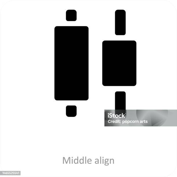 Alignment Stock Photo Simple Middle Align Stock Illustration - Download Image Now - Concepts ...