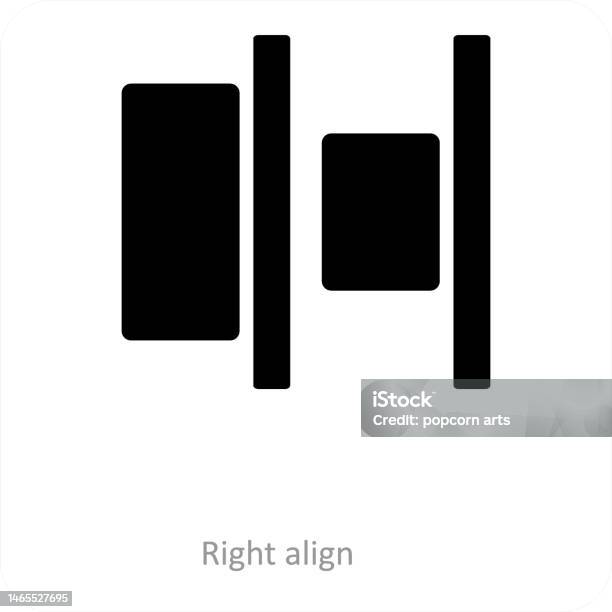 Alignment Stock Photo Simple Right Align Stock Illustration - Download Image Now - Concepts ...