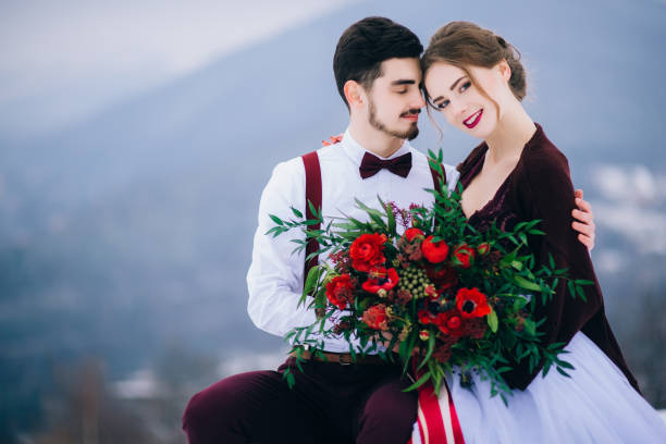 istock walk the groom and the bride in the Carpathian mountains 1465528113