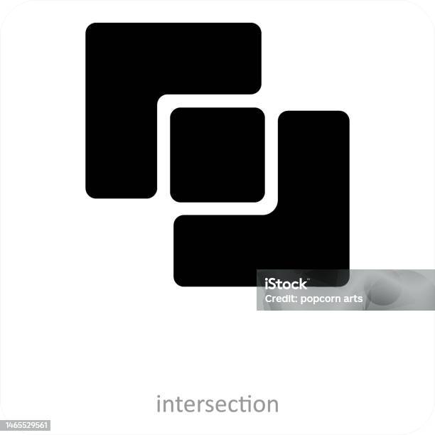 Intersection Stock Illustration - Download Image Now - Square ...