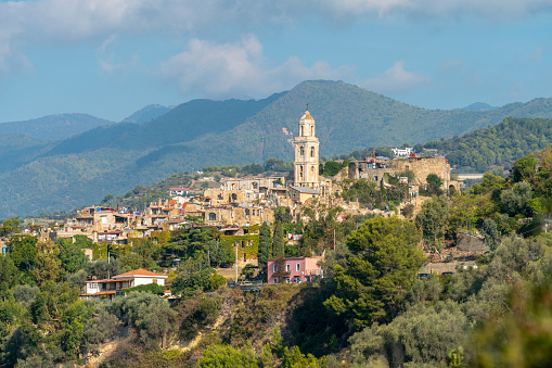 Impression of Bussana Vecchia, a former ghost town of the Liguria region in Italy