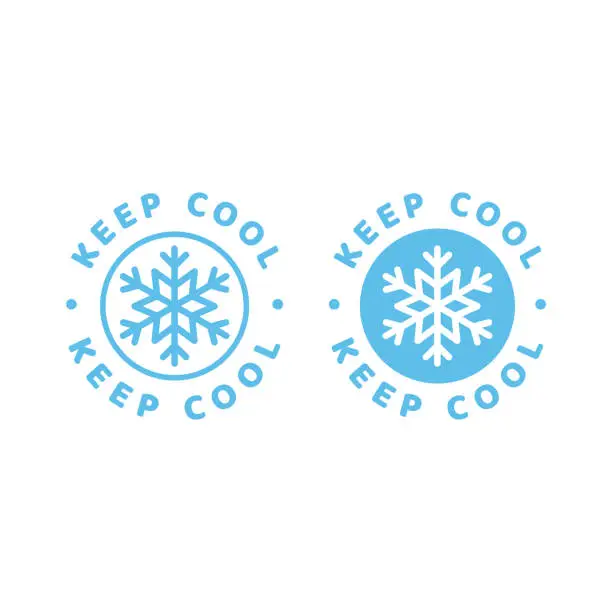 Vector illustration of Keep cool vector label