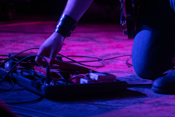 istock Rock Band in concert on stage 1465531746