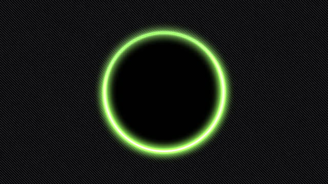 Neon green circle on black gradient