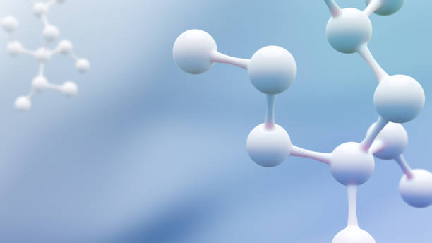 istock Concept realistic molecules background. Science illustration of a cream molecule. Hyaluronic acid skin solutions advertising, collagen serum drop with cosmetic advertising background. 3d rendering. 1465535619