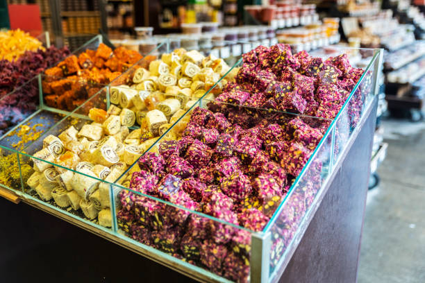 istock Nuts and candied fruit shop in Naschmarkt, Vienna, Austria 1465537201